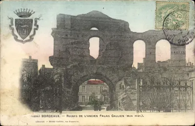 Bordeaux — Ruínas do Velho Palácio Gallien (Minha História) — Henry Guillier, rua Fonneuve