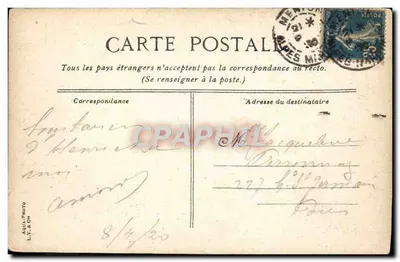 Saint-Méntan — Widok przez aloesy — Wydawca AQUA-PROTO L.Y. & Cie — Rewers