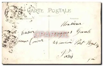 LYON — Praça Bellecour e colina de Fourvière — Carrier, editor, modelo depositado 38 — Verso