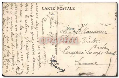 Bilhete postal antigo Saint Malo O Casino e a Grande Praia — Verso