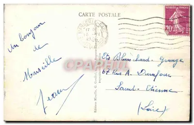 Marseille - O Cais dos Belgas — Mireille, n°173 — Verso