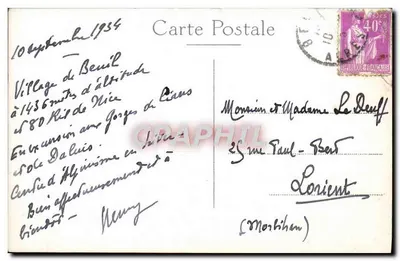 Vila de Beuil — a 1436 metros de altitude — n° 1436 — Verso