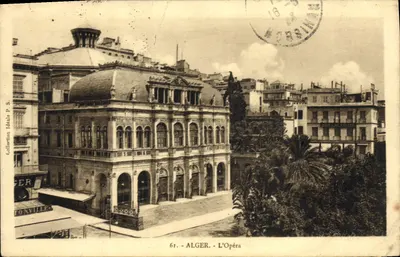 Bilhete postal antigo Argel — L'Opera