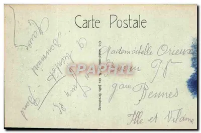 Reims - Plein Drouet d'Erion en Fontein Subé — uitgever C.A.T. n°48 — Achterkant