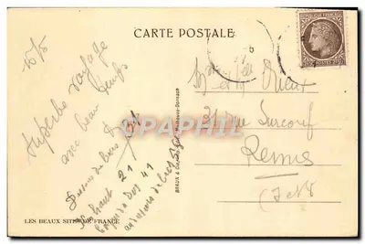 Bilhete postal antigo Geraromer Lago E A Cidade — Verso