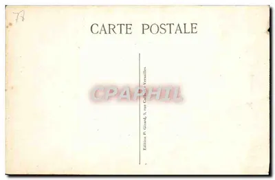 Bilhete postal antigo Versalhes Fachada do Palácio — Verso
