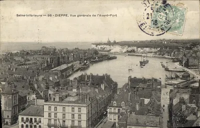 Dieppe — Vista geral do Avant-Port — Editor desconhecido, número de série não visível