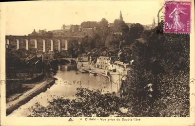 Dinan - Vista tirada do Saut-à-l'âne — editor A. D. P. n°4