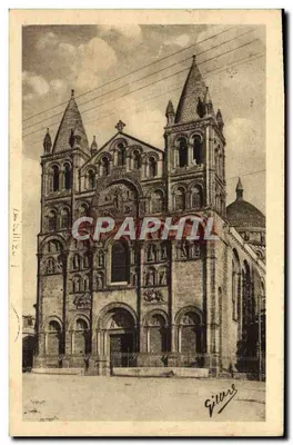 Fachada da Catedral de São Pedro — Angoulême — Edição de Arte A. Gilbert, Sceaux-sur-Mer