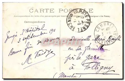 Angers — Katedra — Wydawca nieznany, numer serii nie widoczny — Rewers