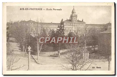 Bilhete postal antigo Aix En Provence Escola Normal