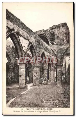 Ponta-São-Mateus — Ruínas da Antiga Abadia (Lado Norte) — ND.