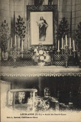 Loublande (D.-S.) — Altar do Sagrado Coração — Edit. L. Ravaud, Châtillon-sur-Sèvre