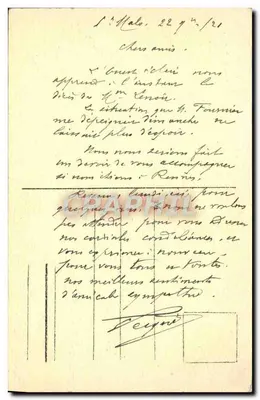 Saint-Malo - Muralhas e Porta dos Campos-Vauverts — Edição Guérin, n° 529 — Verso