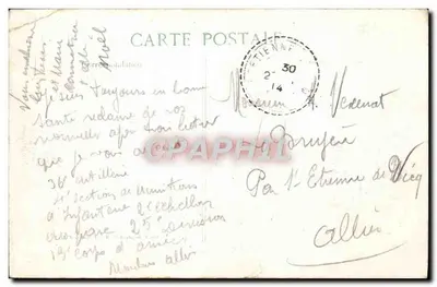 Bilhete postal antigo Catedral de Reims Notre Dame — Verso