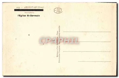 Argentan (Orne) — Kościół Świętego Germaina — Wydawnictwo Art Baltard, Caen — Rewers