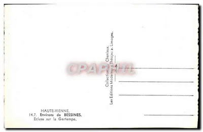 Théojac — Zasuwka na rzece Gartempe — Les Éditions Modernes Théojac — Rewers