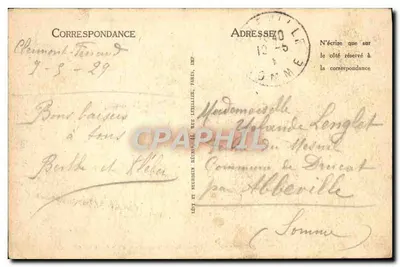 Clermont-Ferrand — Boulevard Desaix, o Teatro e o Puy-de-Dôme — LL — Verso