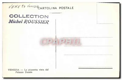 Veneza — A piazzetta vista do Palácio Ducal — Coleção Michel Roussier — Verso
