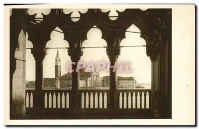 Vêneto — Veneza — Visão da praça São Marcos a partir da loggia do Palácio Ducal — Coleção Michel Roussier
