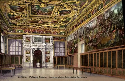Veneza. Palácio Ducal. Interno da Sala dello Scrutinio — Edição Gimborn