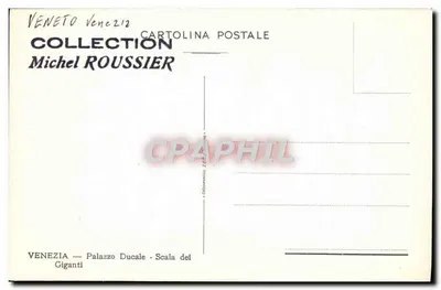 Veneza — Palácio Ducal - Escada dos Gigantes — Coleção Michel Roussier — Verso