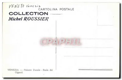 Vêneto — Veneza — Palácio Ducale — Scala dei Giganti — Coleção Michel Roussier — Verso
