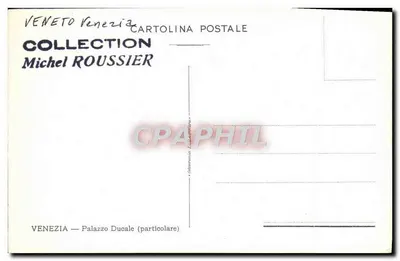 Veneza — Palácio Ducal (detalhe) — Coleção Michel Roussier — Verso