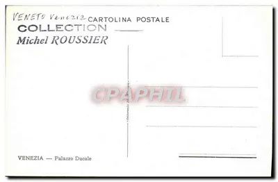 Veneza — Palácio Ducal — Coleção Michel Roussier — Verso