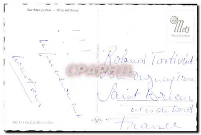 Dom Hitlera w Berchtesgaden — przed i po zniszczeniu — Metz Photokarten — Rewers