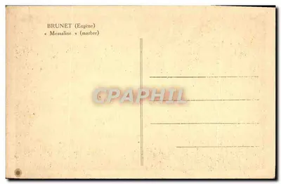Estátua de Messalina — Eugène Brunet — mármore — Verso