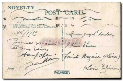Bilhete postal antigo Bateau Avion Hydravion — Verso