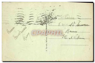 Angers (M.-et-L.) — O Bairro da Catedral — J. Noëls, editor, Nantes — Verso