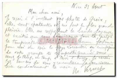 Nice - Am Schloss - La Tour Bellanda — Verlag C.A.D. Nr. 228 — Rückseite