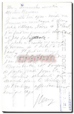 Ogród z fontanną i gołębiami — Hotel w Saint-Paul — Karta pocztowa wydana przez Panów Karta Pocztowa — Rewers