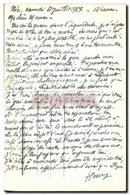 Nice - A Promenade des Anglais à noite — n° série 240 — Verso