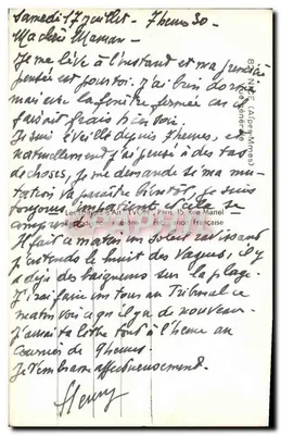 Panoramiczny widok Cannes — wydawca Yvon, numer seryjny nieczytelny — Rewers