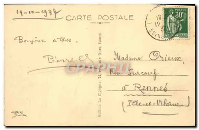 Rouen — Catedral — Conjunto — Edição La Cigogne, n°139 — Verso