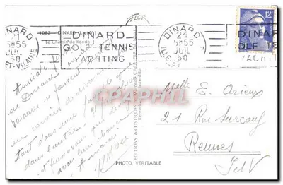 Vista de Dinard — O Caminho de Ronde — Editor Flop — Verso