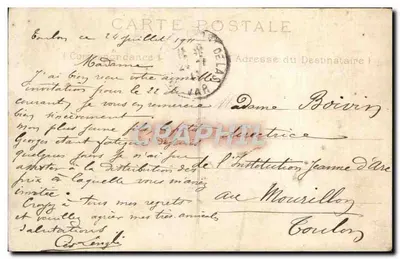 Bilhete postal antigo Callian Túmulo de Santa Maxime — Verso