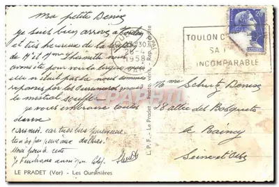 Widok portu w Toulon — wydawca L.P.F. — numer serii nie widoczny — Rewers