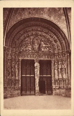 Portal Norte da catedral de Bourges — vista detalhada das esculturas — n° 34