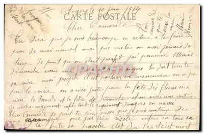Camp de La Courtine (Creuse) — Le Mess des Officiers — J. L. — Edit. Jullian-Lodève — Verso