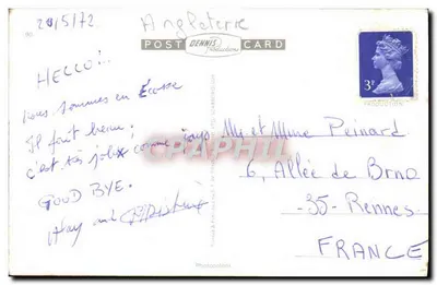 Tarjeta postal moderna El Castillo desde Princes Street Gardens Edimburgo — Reverso