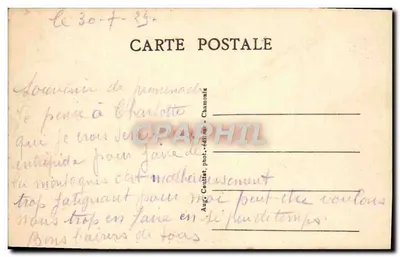 Chamonix-Mont-Blanc — Chalet, Glacier des Bossons and Aiguille du Midi — Aug. Cottet, phot. publisher - Chamonix, n° 216 — Back