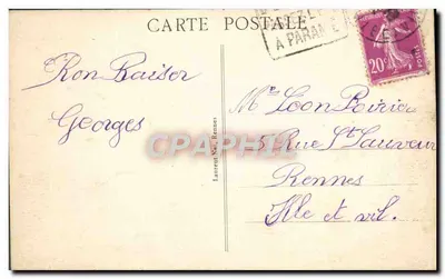 Costa de Esmeralda — PARAMÉ - A Praia com Maré Alta — editor Laurent, n° 2628 — Verso