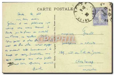 Rouen — Katedra — Plac Książąt — Statuie św. Marii Egipskiej, św. Appoline, św. Geneviève — Rewers