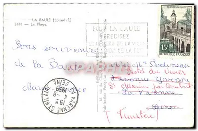 Playa de La Baule — vista animada con banderas — editor Rome — Reverso