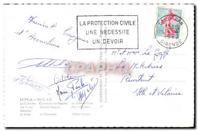 Le Pyla — Widok panoramiczny — L. Chatagneau, nr 92 — Rewers