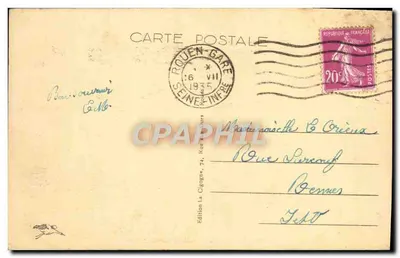 Rouen - Fontaine Sainte-Marie — wydawnictwo La Cigogne, nr 481 — Rewers